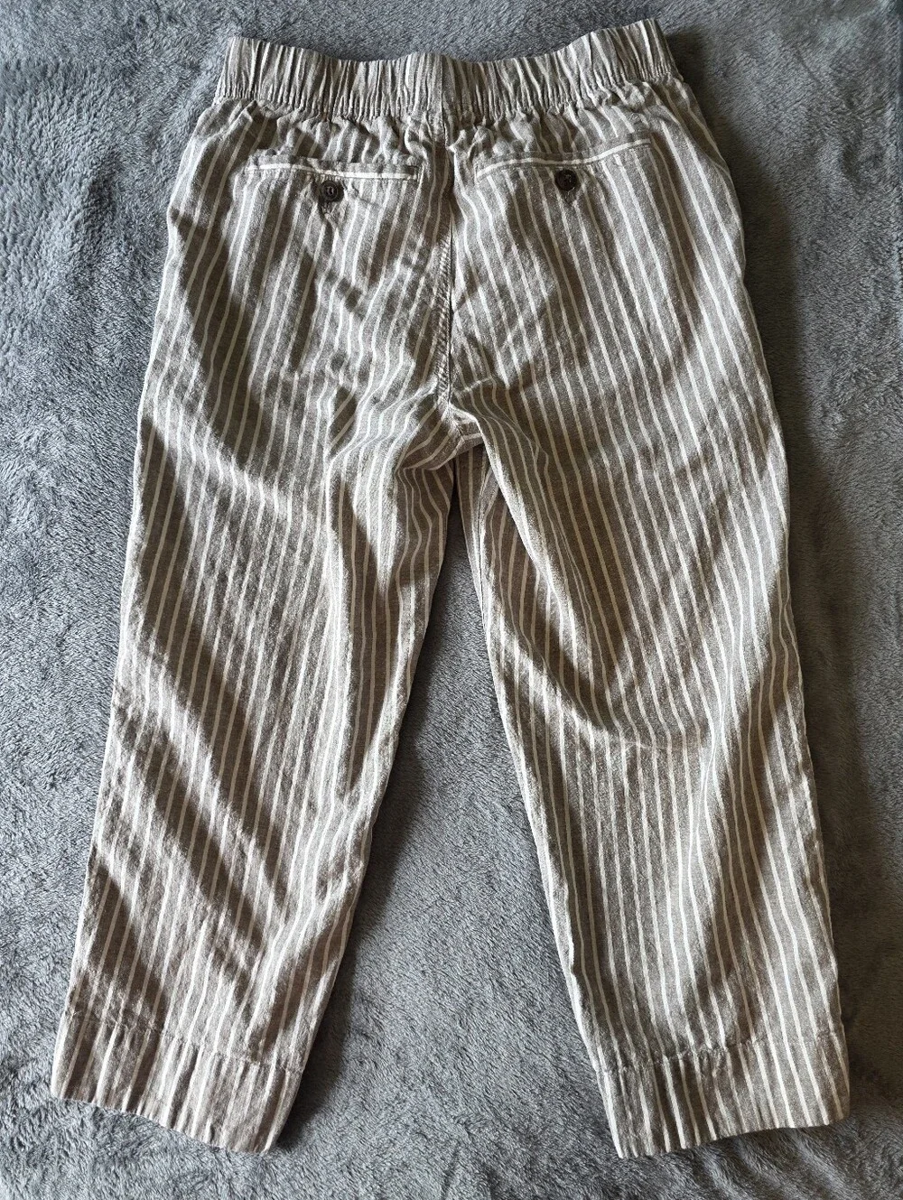 Duluth Trading Co Overeasy Lightweight Hemp Capri Pants Sz 4 Coastal Resortwear